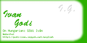 ivan godi business card