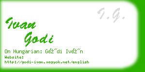 ivan godi business card